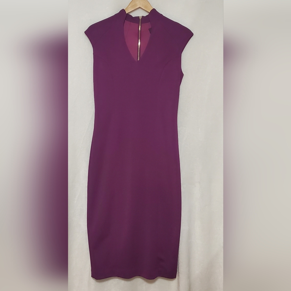 Alexia Admor Sleeveless Purple Midi Dress